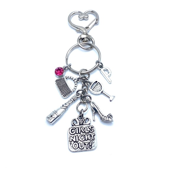 Girls Night Out Keychain Bag Charm May Be Personalized - Picture 6 of 7